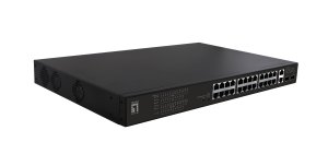 LevelOne FGP-2831 network switch Unmanaged Fast Ethernet (10/100) Power over Ethernet (PoE) 1U Black