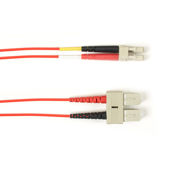 Black Box SC–LC 10m InfiniBand/fibre optic cable OM3 Red