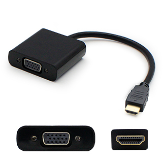 AddOn Networks H4F02AA#ABA-AO-5PK video cable adapter 0.2 m HDMI VGA (D-Sub) Black