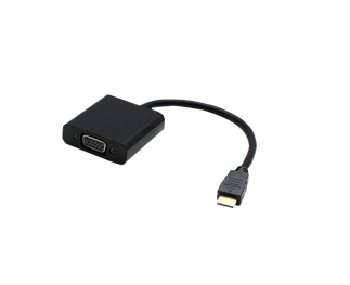 AddOn Networks H4F02UT#ABA-AO video cable adapter 0.2 m HDMI VGA (D-Sub) Black