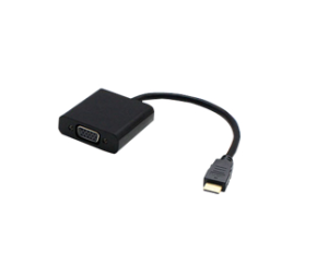 AddOn Networks H4F02UT#ABA-AO-5PK video cable adapter 0.2 m HDMI VGA (D-Sub) Black