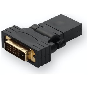 HDMI 1.3 Female to DVI-D Single Link (18+1 pin) Male Black Adapter Which 360 Degree Rotating Adapter For Resolution Up to 2560x1600 (WQXGA)