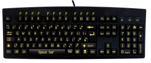 Accuratus KYBAC260-HIVISUP keyboard USB QWERTY English Black
