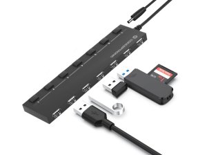 Conceptronic HUBBIES 7-Port USB 2.0 Hub with Power Adapter