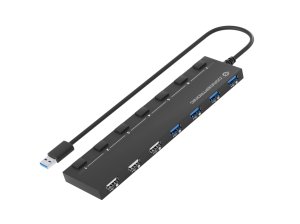 Conceptronic HUBBIES09B interface hub USB Type-A 5000 Mbit/s Black