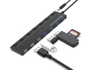 Conceptronic HUBBIES 7-Port USB 3.0/2.0 HUB with Power Adapter