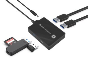 Conceptronic HUBBIES 4-Port USB 3.0/2.0 Hub, 90cm cable