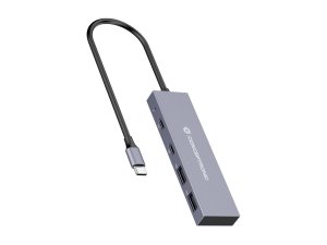 Conceptronic HUBBIES13G interface hub USB 3.2 Gen 2 (3.1 Gen 2) Type-C 10000 Mbit/s Grey