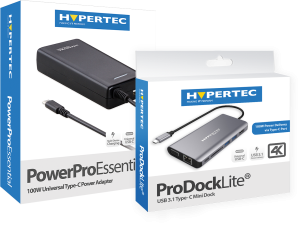 Hypertec ProDock USB Type- C bundle- includes Lite Gen 2 and 60W power supply unit.