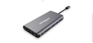 Hypertec ProDockExtreme - Universal USB-C Dock with HDMI DisplayPort Dual Screen USB 3.0 Gigabit Ethernet SD Reader 3.5mm Audio & 100W Power Delivery