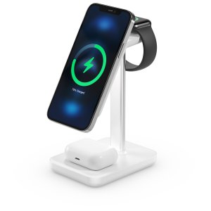 3 in 1 Wireless Charging Station, White