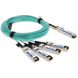 Juniper Networks JNP-100G-AOCBO-10M Compatible TAA Compliant 100GBase-AOC QSFP28 to 4xSFP28 Active Optical Cable (850nm, MMF, 10m)