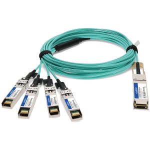 Juniper Networks JNP-100G-AOCBO-10M Compatible TAA Compliant 100GBase-AOC QSFP28 to 4xSFP28 Active Optical Cable (850nm, MMF, 10m)