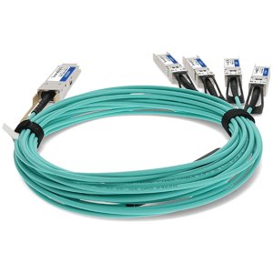 Juniper Networks JNP-100G-AOCBO-15M Compatible TAA Compliant 100GBase-AOC QSFP28 to 4xSFP28 Active Optical Cable (850nm, MMF, 15m)