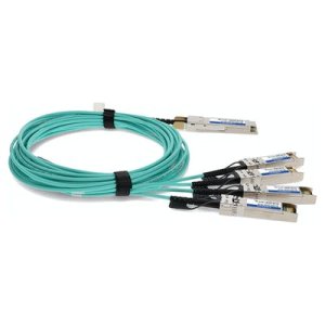 AddOn Networks JNP-100G-AOCBO-3M-AO InfiniBand/fibre optic cable QSFP28 4 x QSFP28 Aqua colour, Silver