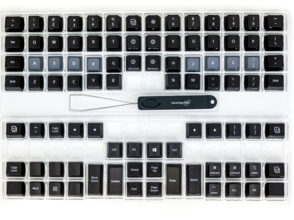 Kinesis Advatage360 premium PBT Keycap Set. 76 keycaps plus keycap puller - US Layout