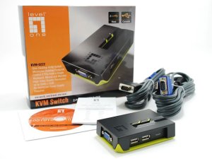 LevelOne 2-Port USB VGA KVM Switch