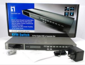 LevelOne 16-Port PS/2-USB VGA KVM Switch