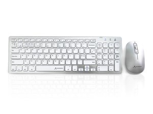 Accuratus KYB-8400-BTSET-S keyboard Mouse included Home RF Wireless + Bluetooth QWERTY UK English White