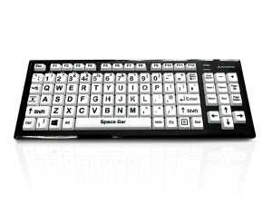 Accuratus KYB-M2BLK-UCUHBT keyboard RF Wireless + Bluetooth QWERTY UK English Black, White