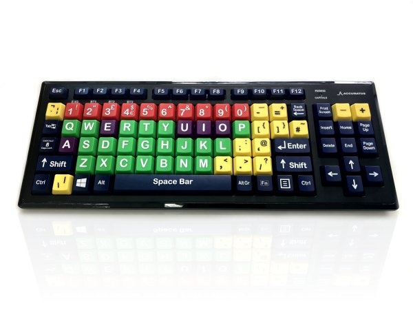 Accuratus KYB-M2MIX-UCUHBT keyboard Home RF Wireless + Bluetooth QWERTY UK English Multicolour