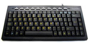 Accuratus miniHIVIS keyboard Home USB QWERTY English Black