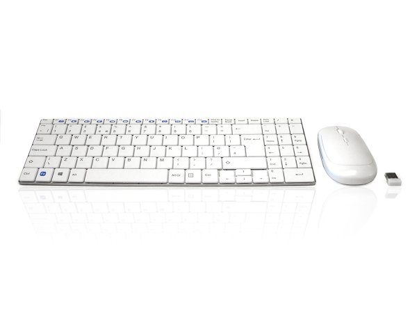 Accuratus Minimus X keyboard Mouse included Home RF Wireless QWERTY English White