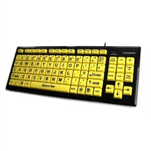 Accuratus KYB-MON2VIS-UCUH keyboard USB QWERTY English Black, Yellow