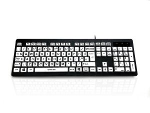 Accuratus KYB-RAINBOW2-BLK keyboard Home USB QWERTY UK English Black, White