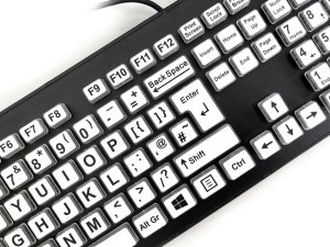 Accuratus KYB-RAINBOW2-BLK keyboard Home USB QWERTY UK English Black, White