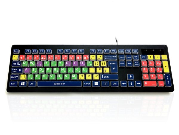 Accuratus KYB-RAINBOW2-MIX keyboard Home USB QWERTY UK English Multicolour