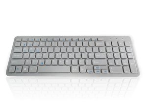 Accuratus Image ECO Wheat Keyboard - Wireless Bluetooth 5.1 & RF 2.4Ghz Wheat Grass Polymer Keyboard - Pewter Grey. Suitable for use with MAC Android and Windows. Requires 2 x AAA batteries - not included.