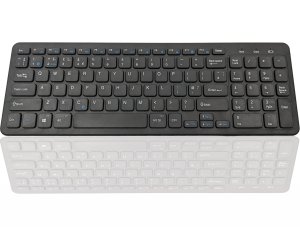 Accuratus KYB-WHEAT-BTRFBK keyboard RF Wireless + Bluetooth QWERTY UK English Black