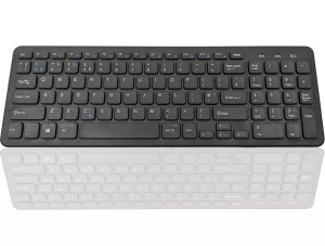 Accuratus KYB-WHEAT-BTRFBK keyboard Universal RF Wireless + Bluetooth QWERTY UK English Black