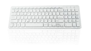 Accuratus KYB-WHEAT-BTRFWH keyboard RF Wireless + Bluetooth QWERTY UK English White