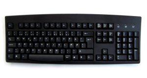 Accuratus KYBAC260-USBBLKDKHY, Danish language USB & PS2 full size keyboard in black.