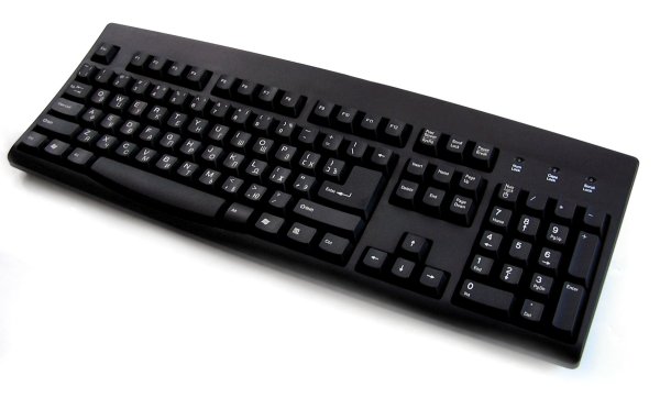 Accuratus KYBAC260UP-BKSP keyboard Universal USB + PS/2 QWERTY Spanish Black