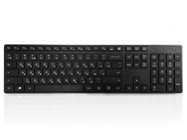 Accuratus KYBAC301-BTBK-CY keyboard Universal RF Wireless + Bluetooth QWERTY Russian, UK English Black