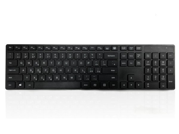 Accuratus KYBAC301-BTBK-CZ keyboard Universal RF Wireless + Bluetooth QWERTZ Czech Black