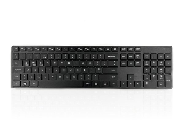 Accuratus KYBAC301-BTBLK keyboard Universal RF Wireless + Bluetooth QWERTY UK English Black