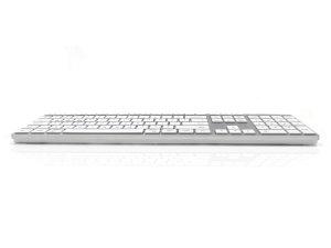 Accuratus KYBAC301-BTMAC keyboard Universal RF Wireless + Bluetooth QWERTY UK English Silver, White