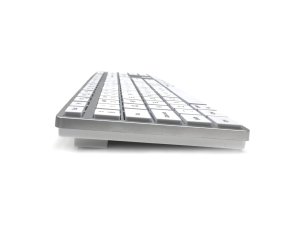 Accuratus KYBAC301-BTMAC keyboard Universal RF Wireless + Bluetooth QWERTY UK English Silver, White