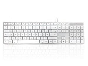 Accuratus KYBAC301-UCMACGR keyboard Universal USB QWERTZ German Silver