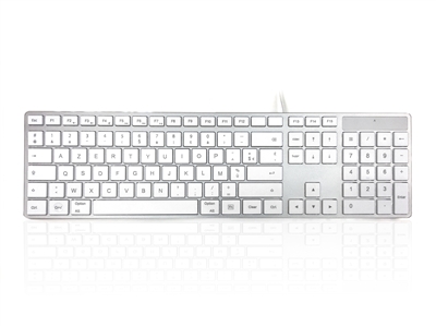 Accuratus KYBAC301-UMAC-FR keyboard Home USB AZERTY French White