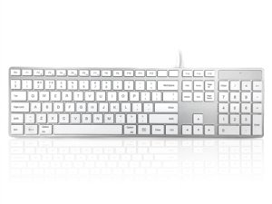 Accuratus KYBAC301-USBMACW keyboard USB UK International White