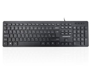 Accuratus KYBAC360U-HUBBLK keyboard Home USB QWERTY UK English Black