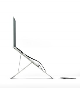 The Lite by Hypertec INT Edition is a lightweight (just 280g) low angle laptop stand high elevation adjustable laptop stand specifically designed for devices with a restricted opening angle / internal hinge such as the MacBook and MacBook Pro providing a