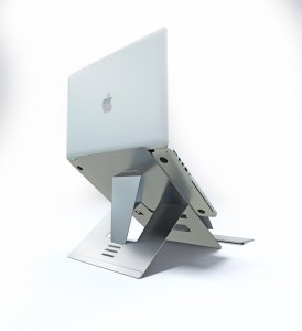 The Lite by Hypertec INT Edition is a lightweight (just 280g) low angle laptop stand high elevation adjustable laptop stand specifically designed for devices with a restricted opening angle / internal hinge such as the MacBook and MacBook Pro providing a