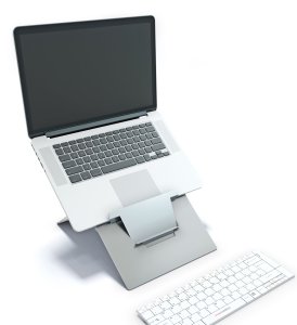 The Lite by Hypertec INT Edition is a lightweight (just 280g) low angle laptop stand high elevation adjustable laptop stand specifically designed for devices with a restricted opening angle / internal hinge such as the MacBook and MacBook Pro providing a