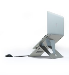 The Lite by Hypertec INT Edition is a lightweight (just 280g) low angle laptop stand high elevation adjustable laptop stand specifically designed for devices with a restricted opening angle / internal hinge such as the MacBook and MacBook Pro providing a